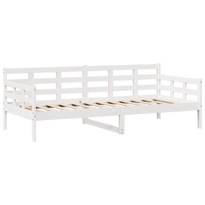 Pat de zi cu sertare, alb, 90x200 cm, lemn masiv pin - WALTI WALTI