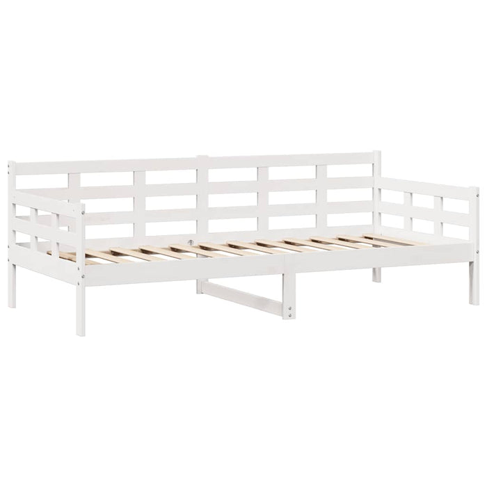 Pat de zi cu sertare, alb, 90x190 cm, lemn masiv pin - WALTI WALTI