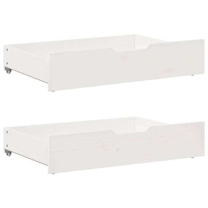 Pat de zi cu sertare, alb, 90x200 cm, lemn masiv pin - WALTI WALTI