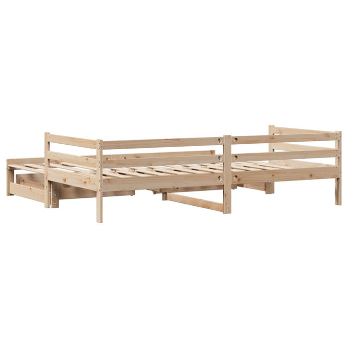 Pat de zi cu extensie și sertare fără saltea, 80x200 cm - WALTI WALTI