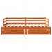 Pat zi cu extensie/sertare maro ceruit 90x200 cm lemn masiv pin - WALTI WALTI