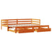 Pat zi cu extensie/sertare maro ceruit 90x200 cm lemn masiv pin - WALTI WALTI
