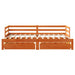 Pat zi cu extensie/sertare maro ceruit 80x200 cm lemn masiv pin - WALTI WALTI