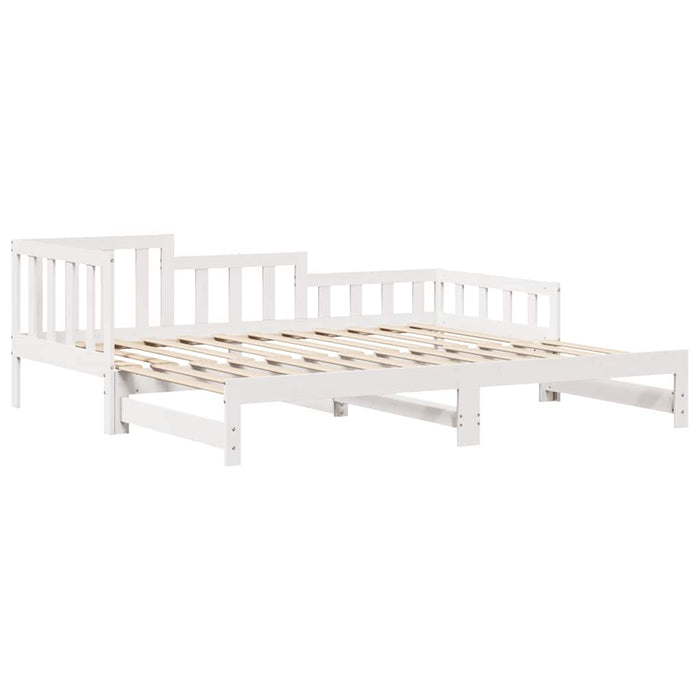 Pat de zi cu extensie și sertare fără saltea, alb, 90x190 cm - WALTI WALTI