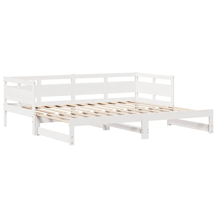 Pat de zi cu extensie și sertare fără saltea, alb, 90x200 cm - WALTI WALTI
