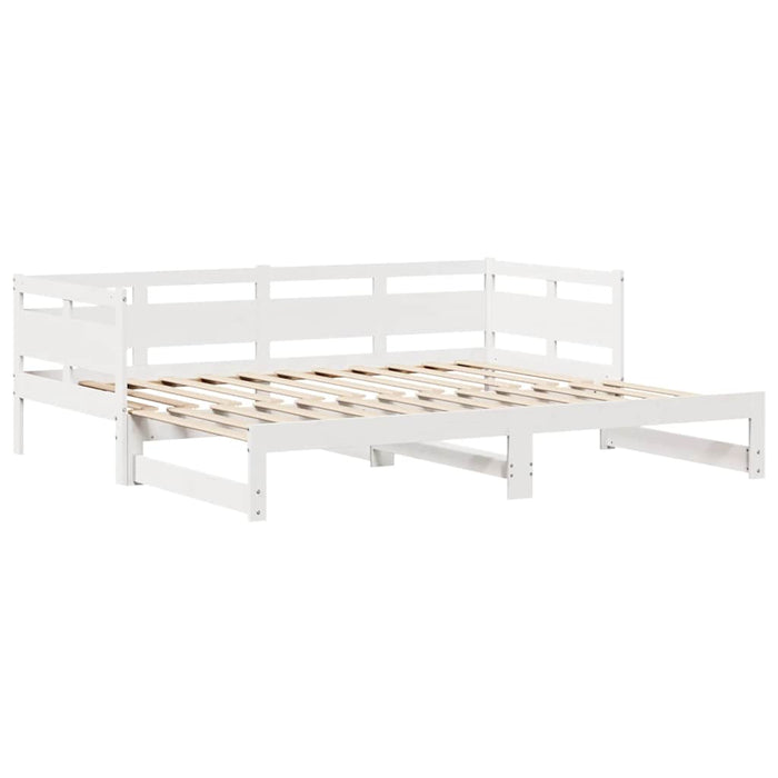 Pat de zi cu extensie și sertare fără saltea, alb, 80x200 cm - WALTI WALTI