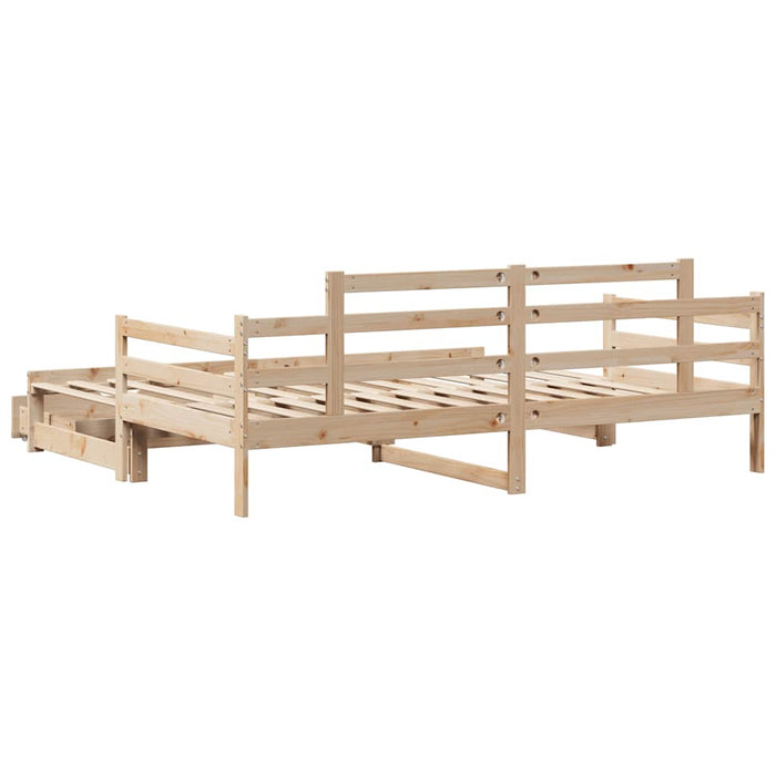 Pat de zi cu extensie și sertare fără saltea, 80x200 cm - WALTI WALTI