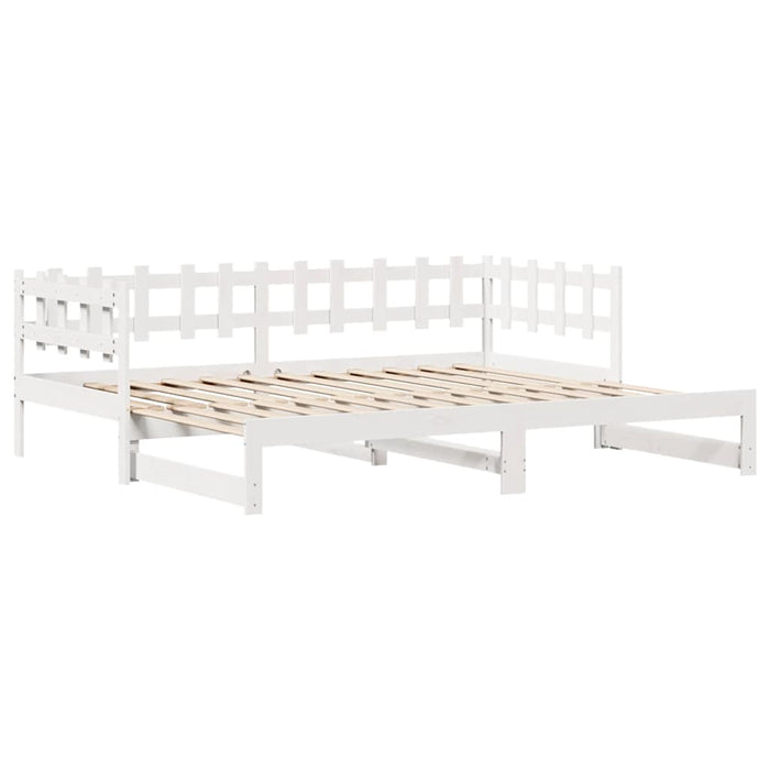 Pat de zi cu extensie și sertare fără saltea, alb, 90x200 cm - WALTI WALTI