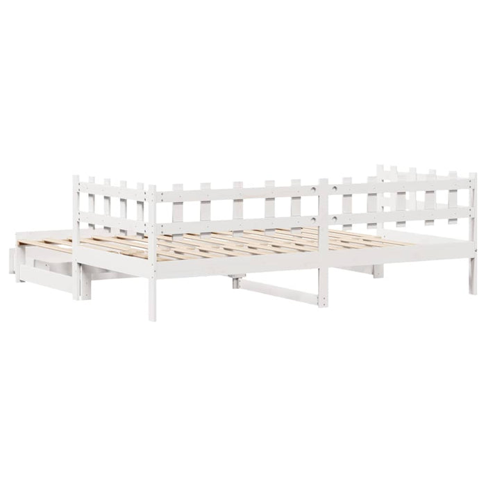 Pat de zi cu extensie și sertare fără saltea, alb, 90x200 cm - WALTI WALTI