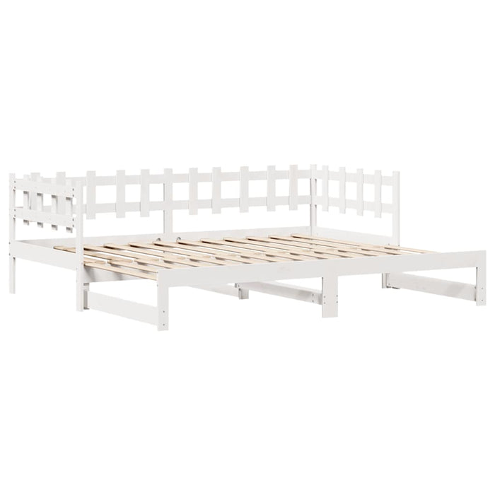 Pat de zi cu extensie și sertare fără saltea, alb, 80x200 cm - WALTI WALTI