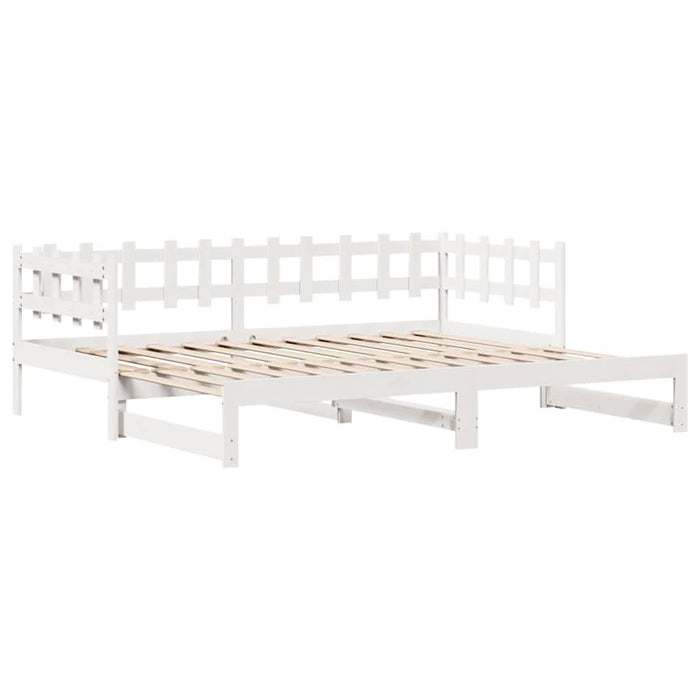 Pat de zi cu extensie și sertare fără saltea, alb, 90x190 cm - WALTI WALTI