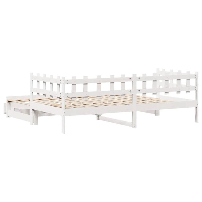 Pat de zi cu extensie și sertare fără saltea, alb, 90x190 cm - WALTI WALTI