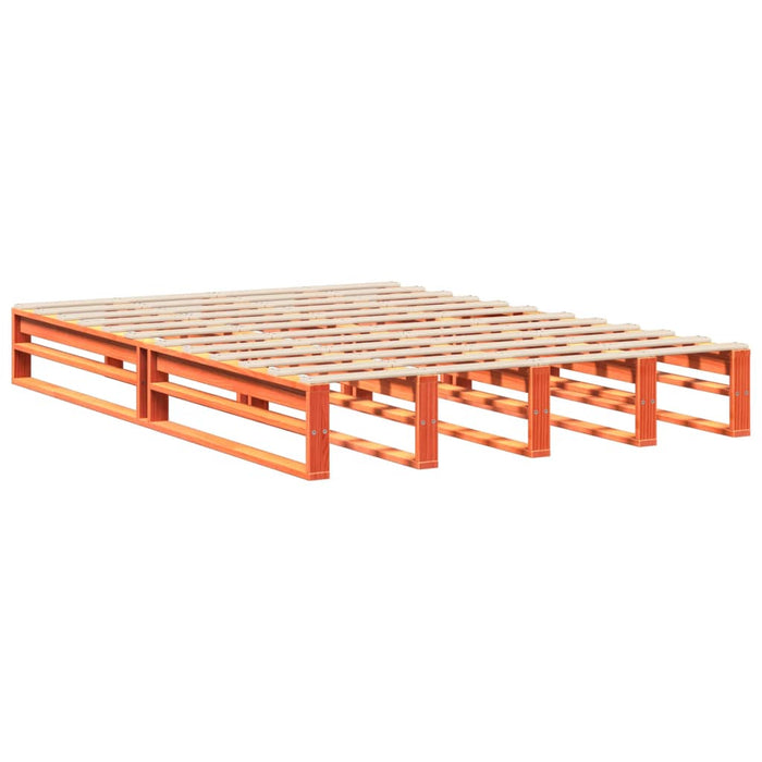 Cadru de pat fără saltea, maro ceruit 140x200 cm lemn masiv pin - WALTI WALTI