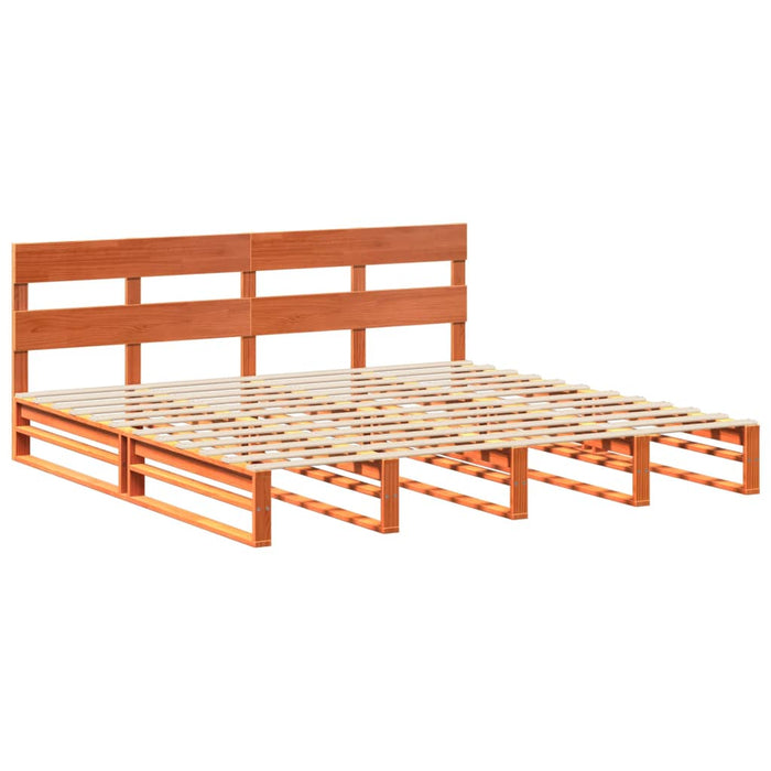 Cadru de pat fără saltea, maro ceruit 180x200 cm lemn masiv pin - WALTI WALTI