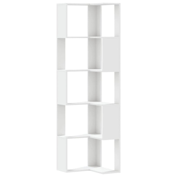Bibliotecă 5 niveluri alb 50x50x179cm lemn prelucrat - WALTI WALTI