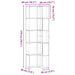 Bibliotecă 5 niveluri alb 50x50x179cm lemn prelucrat - WALTI WALTI