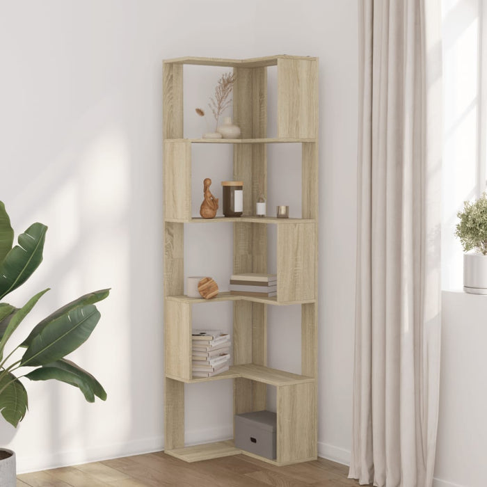 Bibliotecă 5 niveluri stejar sonoma 50x50x179cm lemn prelucrat - WALTI WALTI