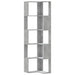 Bibliotecă 5 niveluri gri beton 50x50x179cm lemn prelucrat - WALTI WALTI