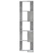 Bibliotecă 5 niveluri gri beton 50x50x179cm lemn prelucrat - WALTI WALTI