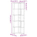 Bibliotecă 5 niveluri stejar fumuriu 50x50x179cm lemn prelucrat - WALTI WALTI