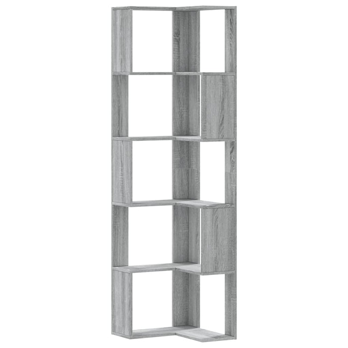 Bibliotecă cu 5 niveluri gri sonoma 50x50x179 cm lemn prelucrat - WALTI WALTI
