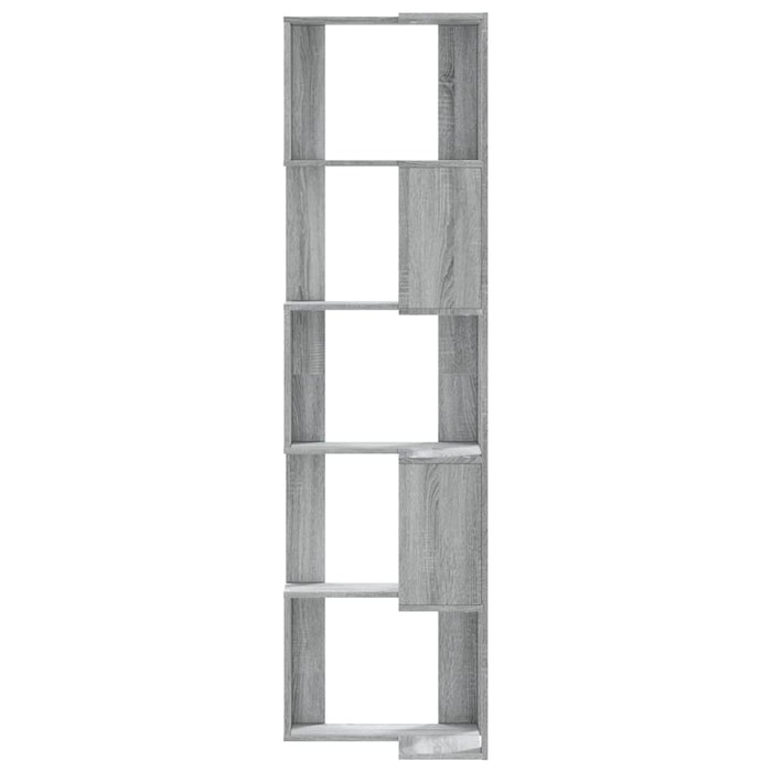 Bibliotecă cu 5 niveluri gri sonoma 50x50x179 cm lemn prelucrat - WALTI WALTI