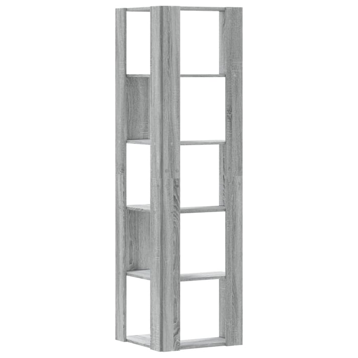 Bibliotecă cu 5 niveluri gri sonoma 50x50x179 cm lemn prelucrat - WALTI WALTI