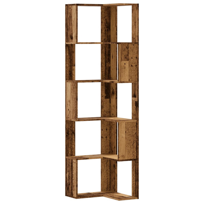 Bibliotecă 5 niveluri lemn vechi 50x50x179cm lemn prelucrat - WALTI WALTI