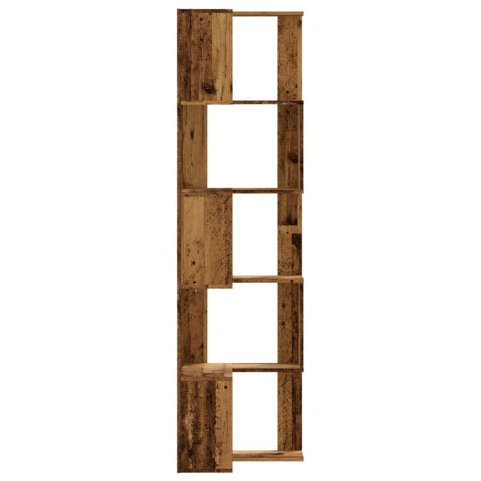 Bibliotecă 5 niveluri lemn vechi 50x50x179cm lemn prelucrat - WALTI WALTI