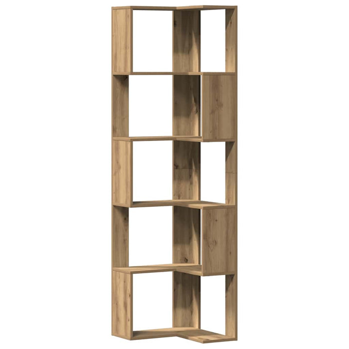 Bibliotecă 5 nivel stejar artizanal 50x50x179 cm lemn prelucrat - WALTI WALTI