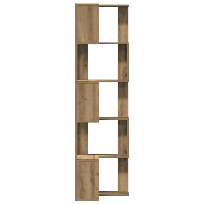 Bibliotecă 5 nivel stejar artizanal 50x50x179 cm lemn prelucrat - WALTI WALTI