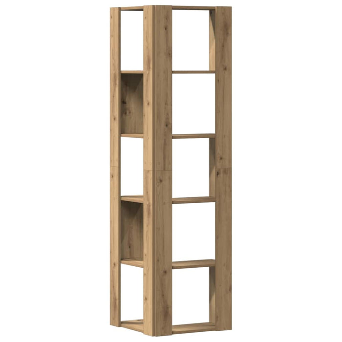 Bibliotecă 5 nivel stejar artizanal 50x50x179 cm lemn prelucrat - WALTI WALTI