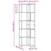 Bibliotecă 5 nivel stejar artizanal 50x50x179 cm lemn prelucrat - WALTI WALTI