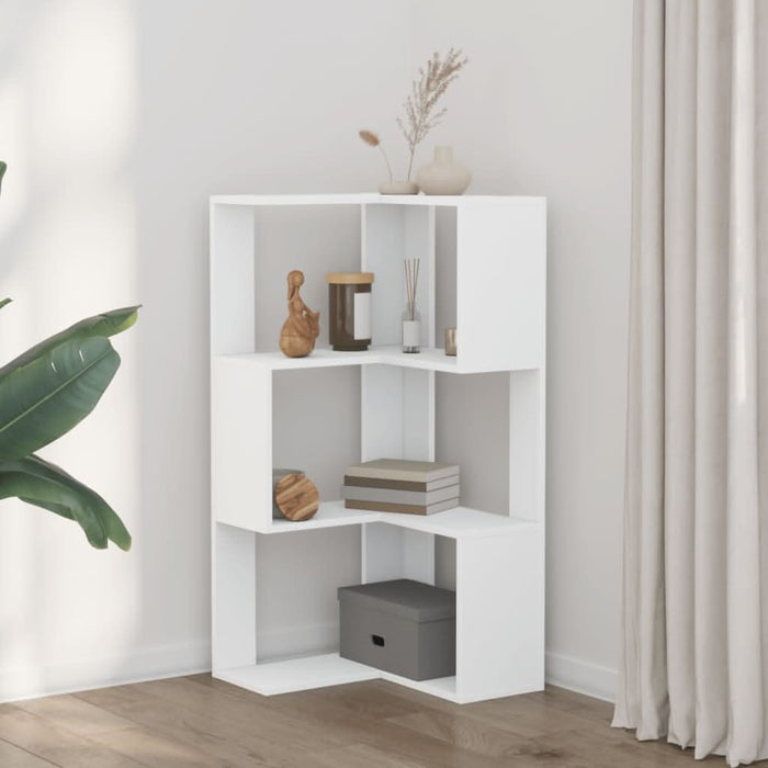 Bibliotecă 3 niveluri alb 50x50x102 cm lemn prelucrat - WALTI WALTI