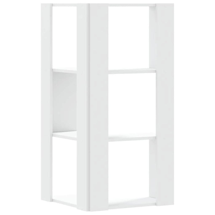Bibliotecă 3 niveluri alb 50x50x102 cm lemn prelucrat - WALTI WALTI