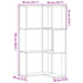 Bibliotecă 3 niveluri alb 50x50x102 cm lemn prelucrat - WALTI WALTI