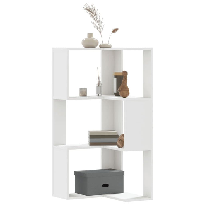 Bibliotecă 3 niveluri alb 50x50x102 cm lemn prelucrat - WALTI WALTI