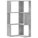 Bibliotecă 3 niveluri gri beton 50x50x102 cm lemn prelucrat - WALTI WALTI