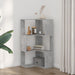Bibliotecă 3 niveluri gri beton 50x50x102 cm lemn prelucrat - WALTI WALTI