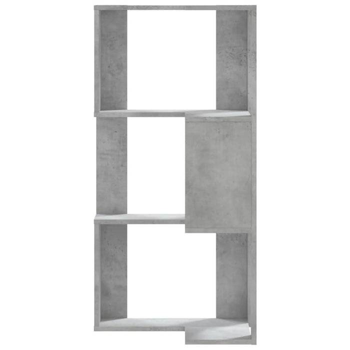 Bibliotecă 3 niveluri gri beton 50x50x102 cm lemn prelucrat - WALTI WALTI