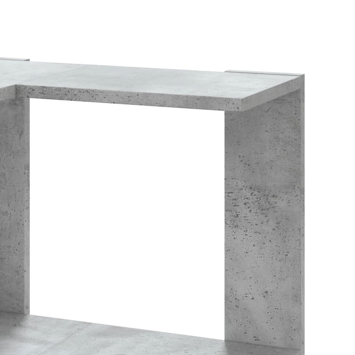 Bibliotecă 3 niveluri gri beton 50x50x102 cm lemn prelucrat - WALTI WALTI