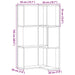 Bibliotecă 3 niveluri gri beton 50x50x102 cm lemn prelucrat - WALTI WALTI