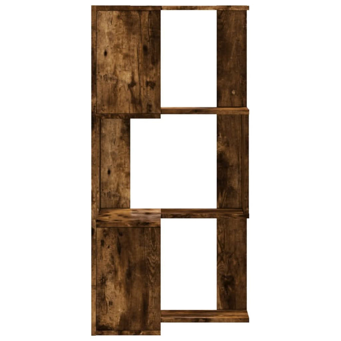 Bibliotecă 3 niveluri stejar fumuriu 50x50x102cm lemn prelucrat - WALTI WALTI
