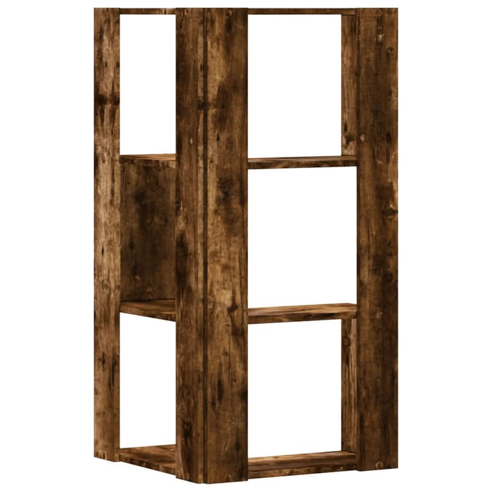 Bibliotecă 3 niveluri stejar fumuriu 50x50x102cm lemn prelucrat - WALTI WALTI