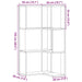 Bibliotecă 3 niveluri stejar fumuriu 50x50x102cm lemn prelucrat - WALTI WALTI
