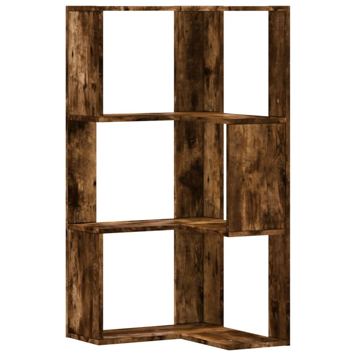 Bibliotecă 3 niveluri stejar fumuriu 50x50x102cm lemn prelucrat - WALTI WALTI