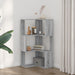 Bibliotecă cu 3 niveluri gri sonoma 50x50x102 cm lemn prelucrat - WALTI WALTI