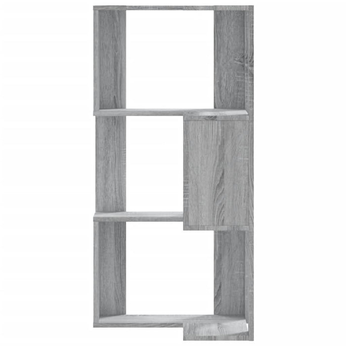 Bibliotecă cu 3 niveluri gri sonoma 50x50x102 cm lemn prelucrat - WALTI WALTI