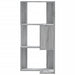 Bibliotecă cu 3 niveluri gri sonoma 50x50x102 cm lemn prelucrat - WALTI WALTI