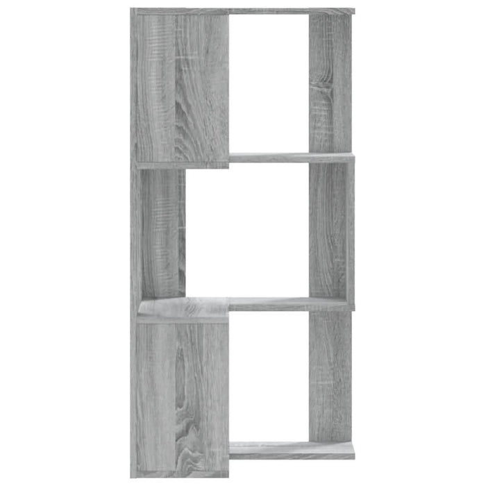 Bibliotecă cu 3 niveluri gri sonoma 50x50x102 cm lemn prelucrat - WALTI WALTI